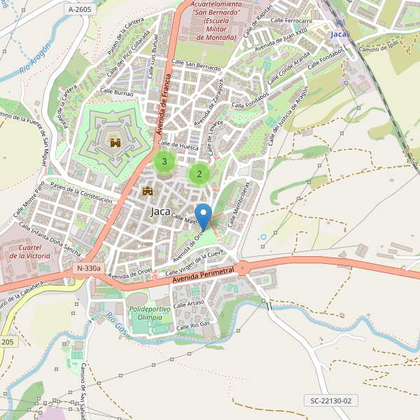 Mapa de aparcamientos-bicicletas en Jaca Thumbnail