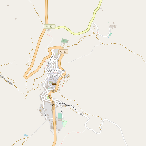 Mapa de aparcamientos-bicicletas en Sos del Rey Católico Thumbnail
