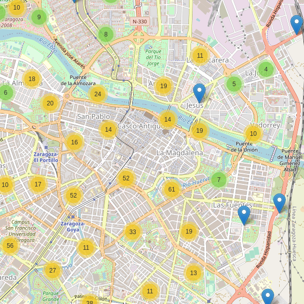 Mapa de aparcamientos-bicicletas en Zaragoza Thumbnail