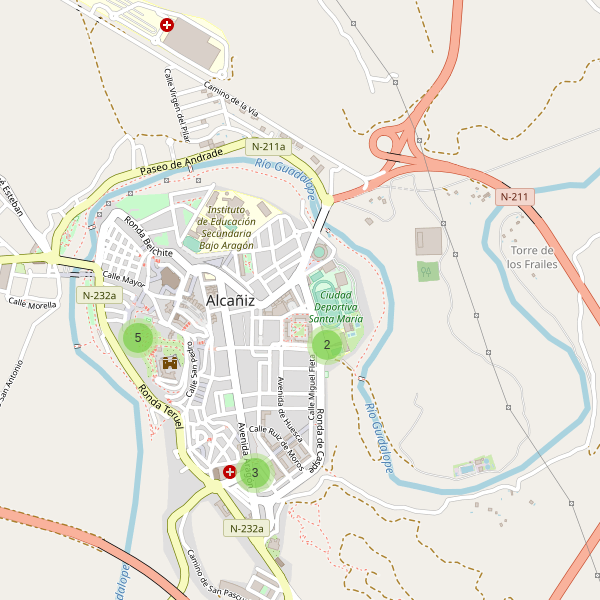 Mapa de aparcamientos en Alcañiz Thumbnail