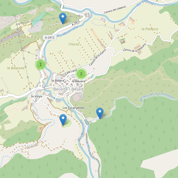 Thumbnail Mapa de aparcamientos en Beceite