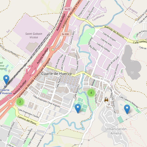 Thumbnail Mapa de aparcamientos en Cuarte de Huerva