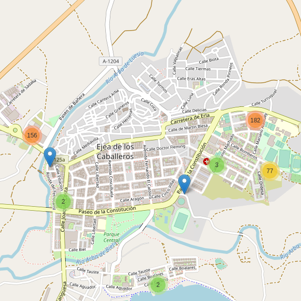 Thumbnail Mapa de aparcamientos en Ejea de los Caballeros