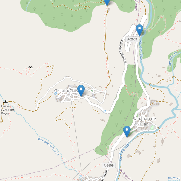Mapa de aparcamientos en Gistaín Thumbnail