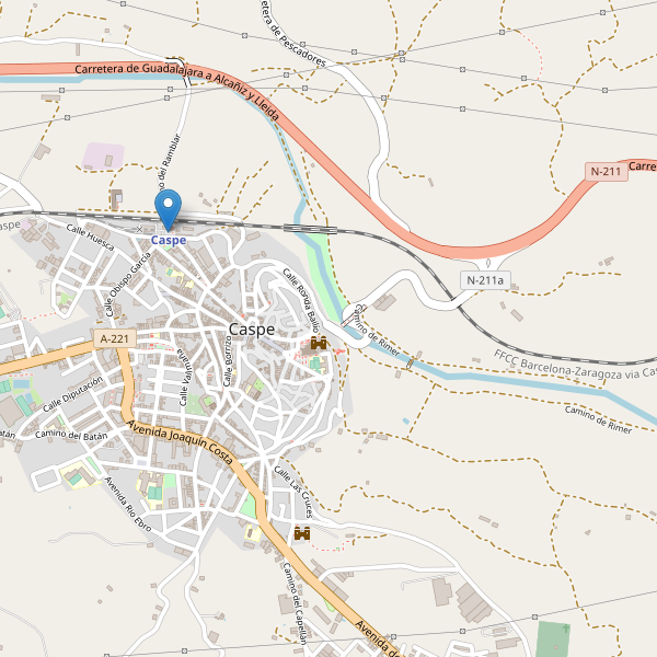 Mapa de estaciones en Caspe Thumbnail