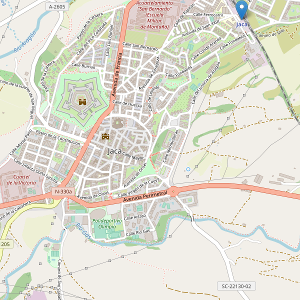 Mapa de estaciones en Jaca Thumbnail