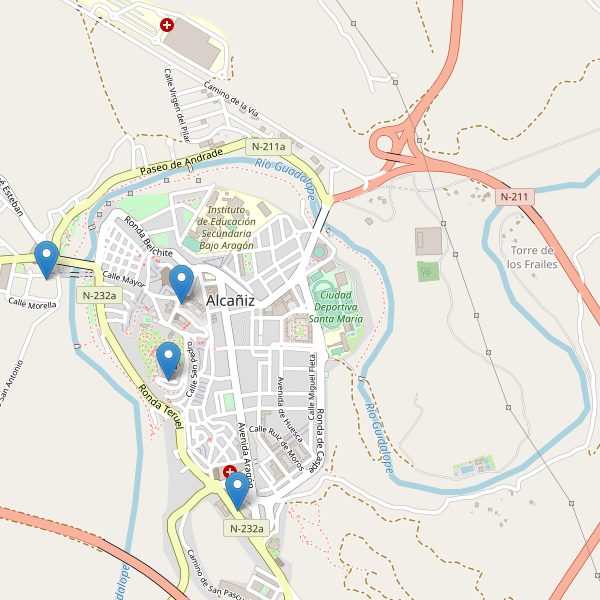 Thumbnail Mapa de hoteles en Alcañiz