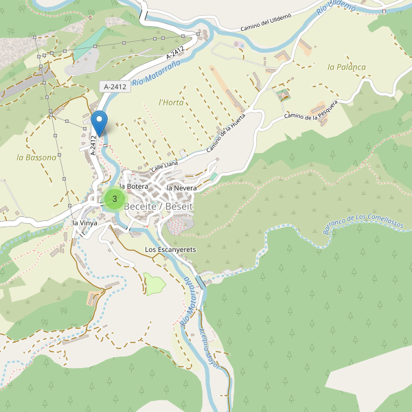 Thumbnail Mapa de hoteles en Beceite