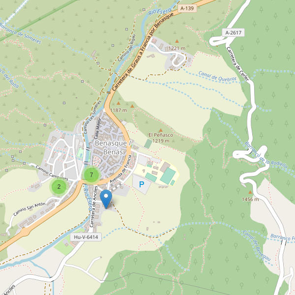 Thumbnail Mapa de hoteles en Benasque