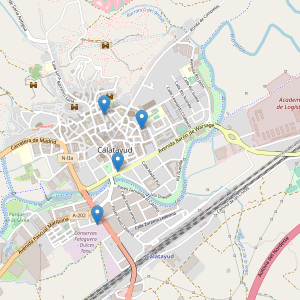 Thumbnail Mapa de hoteles en Calatayud