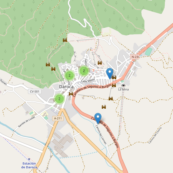 Mapa de iglesias en Daroca Thumbnail