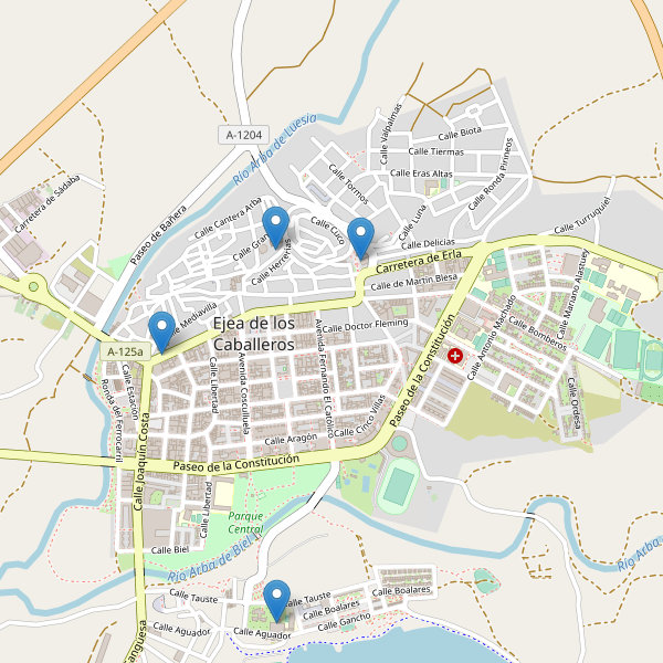 Mapa de iglesias en Ejea de los Caballeros Thumbnail