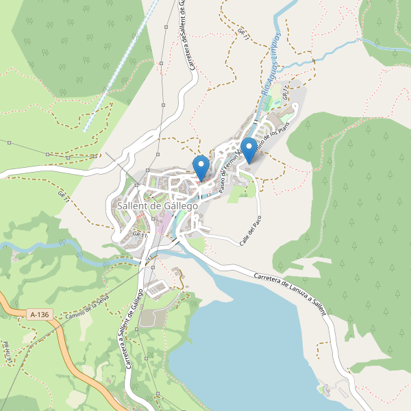 Mapa de iglesias en Sallent de Gállego Thumbnail