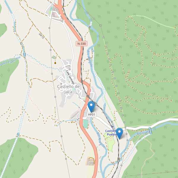 Mapa de monumentos en Castiello de Jaca Thumbnail