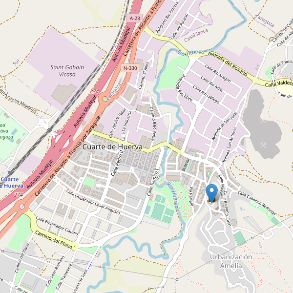 Mapa de monumentos en Cuarte de Huerva Thumbnail