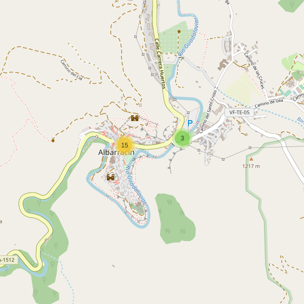 Thumbnail Mapa de restaurantes en Albarracín