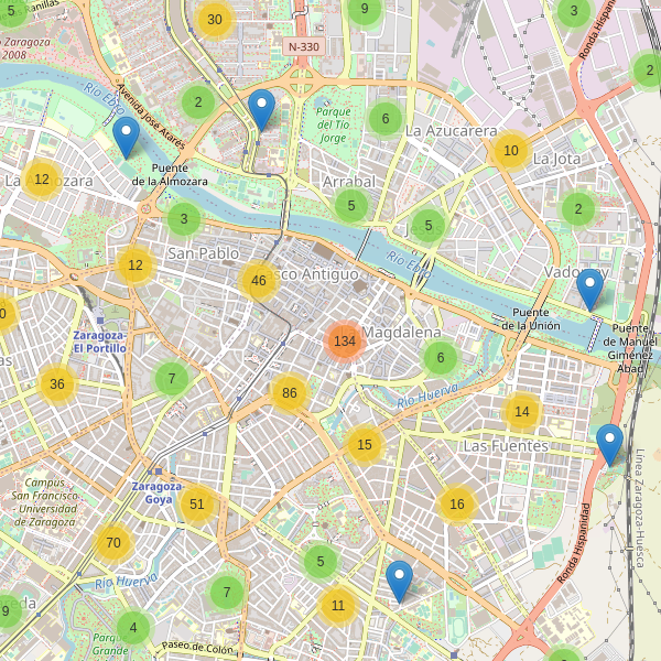 Thumbnail Mapa de restaurantes en Zaragoza