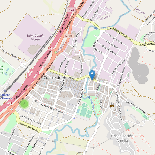 Thumbnail Mapa de supermercados en Cuarte de Huerva