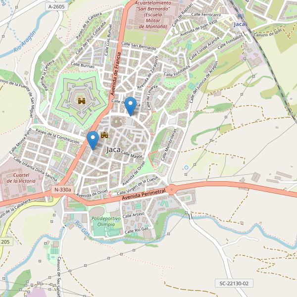 Mapa de taxi en Jaca Thumbnail