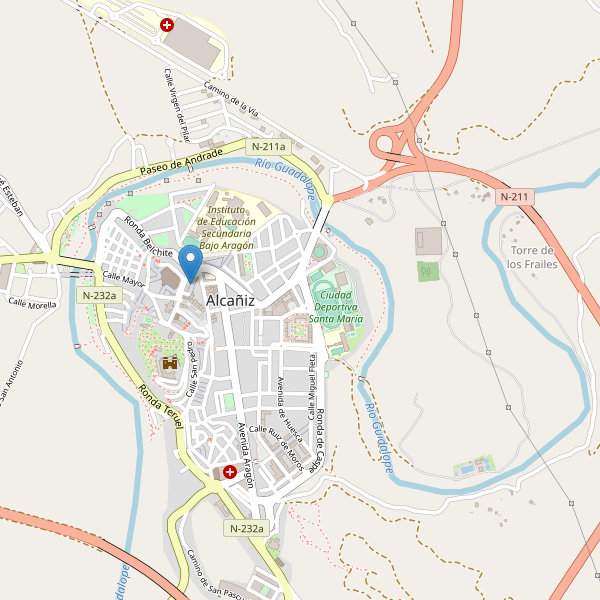 Mapa de teatros en Alcañiz Thumbnail