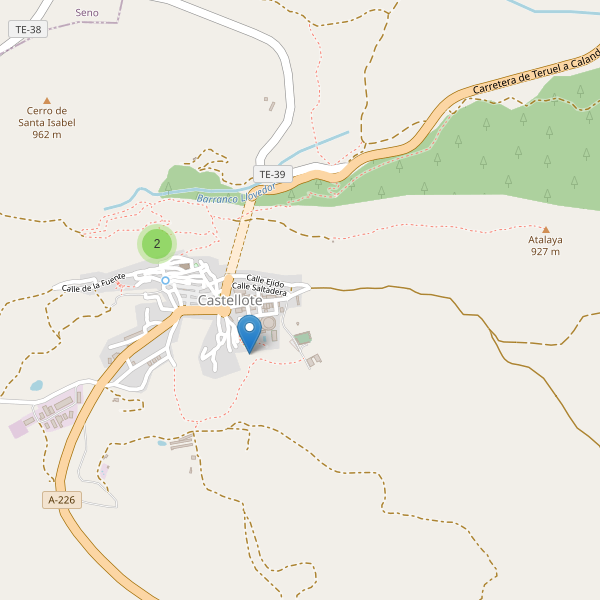 Mapa de vistas en Castellote Thumbnail