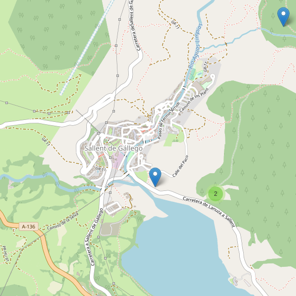 Mapa de vistas en Sallent de Gállego Thumbnail