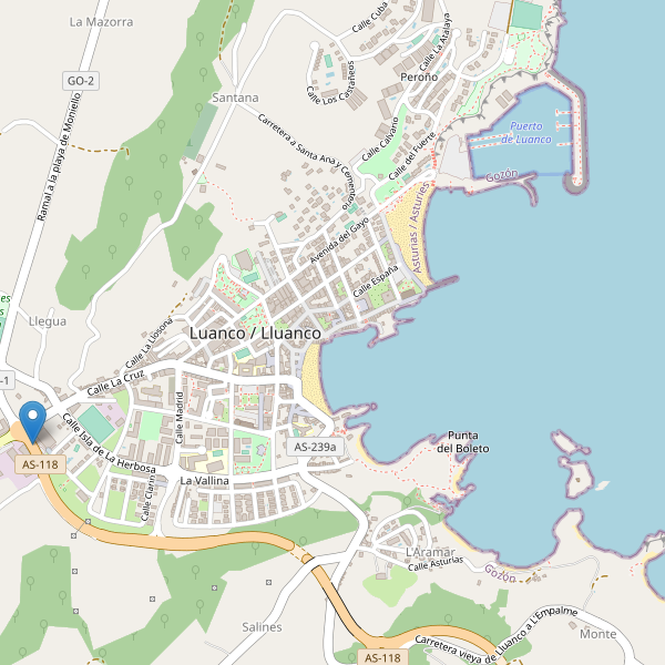 Mapa de aparcamientos-bicicletas en Luanco Thumbnail