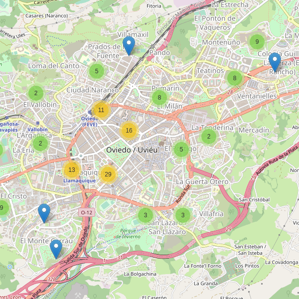 Mapa de aparcamientos-bicicletas en Oviedo Thumbnail