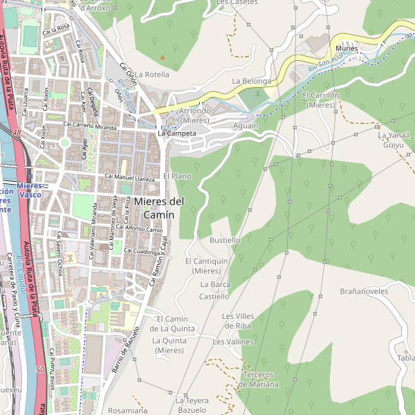 Mapa de aseos en Mieres del Camín Thumbnail