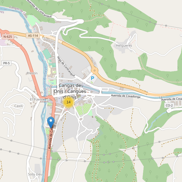 Mapa de bares en Cangas de Onís Thumbnail