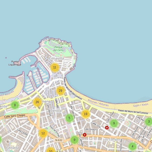 Mapa de bares en Gijón Thumbnail