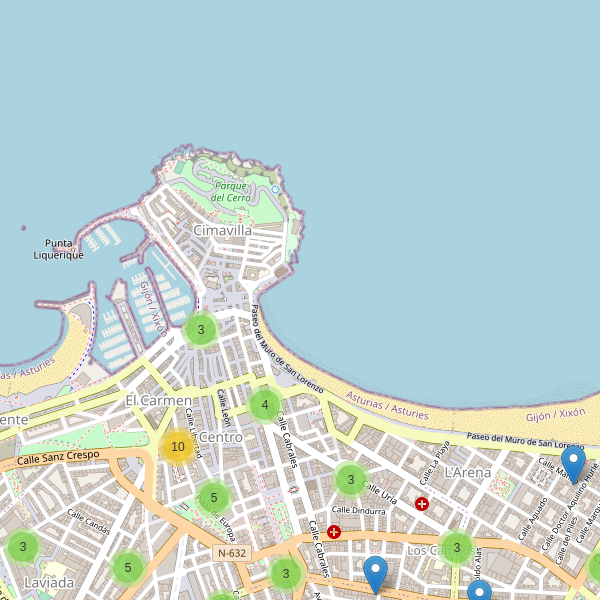 Mapa de cajeros-automaticos en Gijón Thumbnail