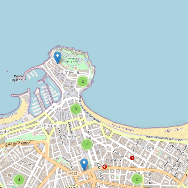 Mapa de escuelas en Gijón Thumbnail