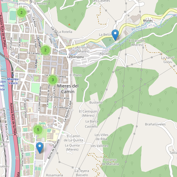 Mapa de escuelas en Mieres del Camín Thumbnail
