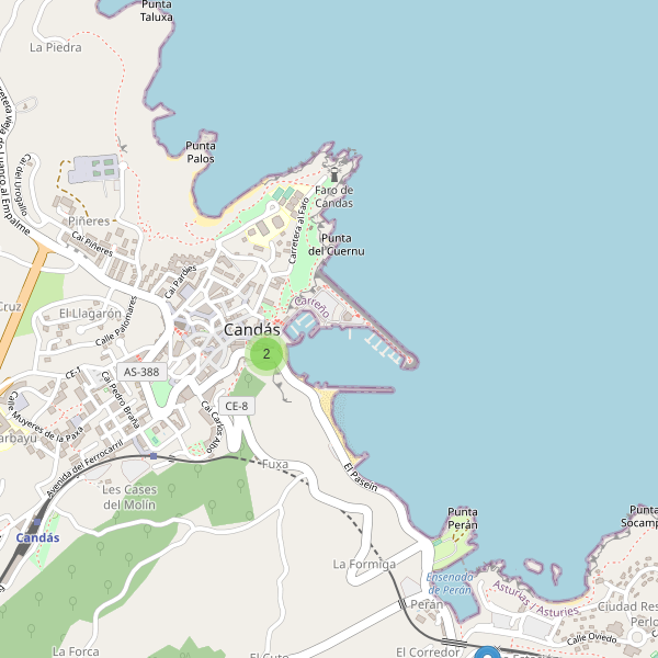 Thumbnail Mapa de hoteles en Candás