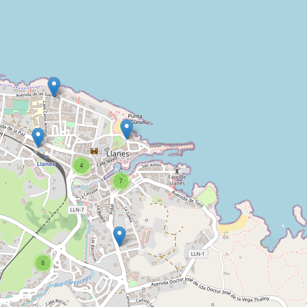 Thumbnail Mapa de hoteles en Llanes
