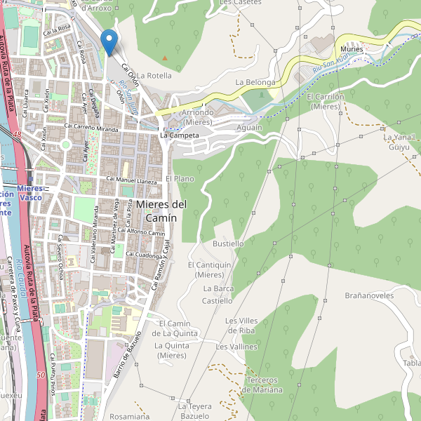 Thumbnail Mapa de hoteles en Mieres del Camín