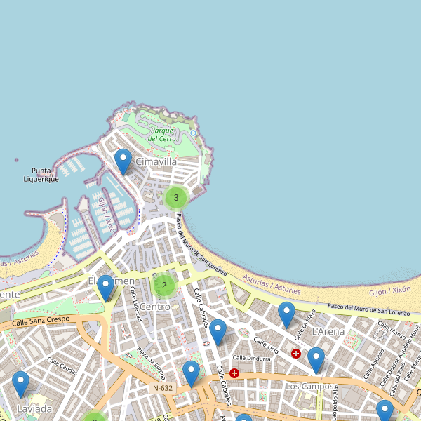 Mapa de iglesias en Gijón Thumbnail
