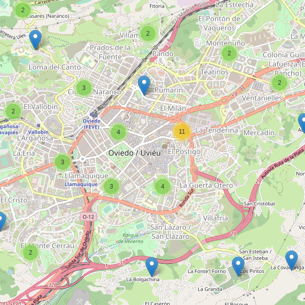 Mapa de iglesias en Oviedo Thumbnail