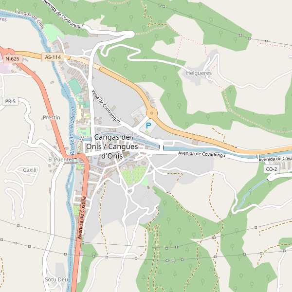 Mapa de mercados en Cangas de Onís Thumbnail