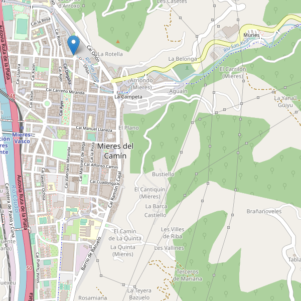 Mapa de monumentos en Mieres del Camín Thumbnail