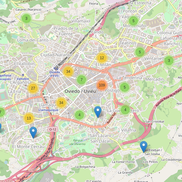 Thumbnail Mapa de restaurantes en Oviedo