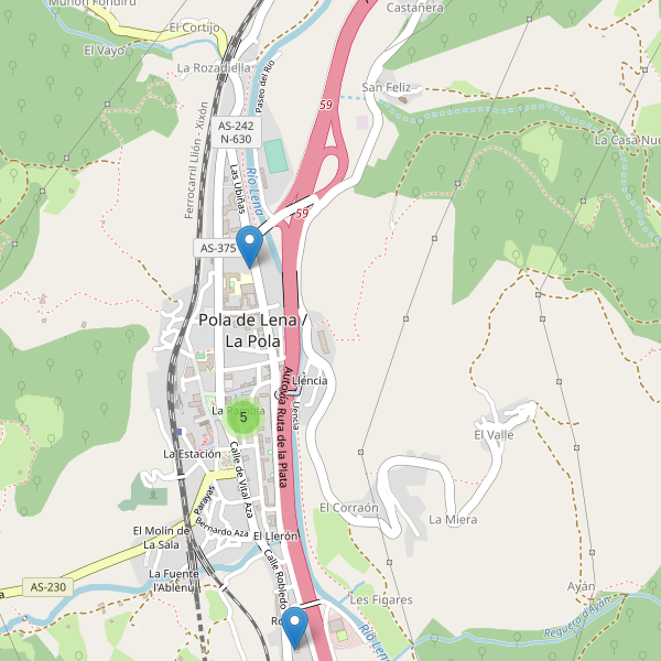Thumbnail Mapa de restaurantes en Pola de Lena