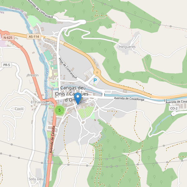 Mapa de ropa en Cangas de Onís Thumbnail