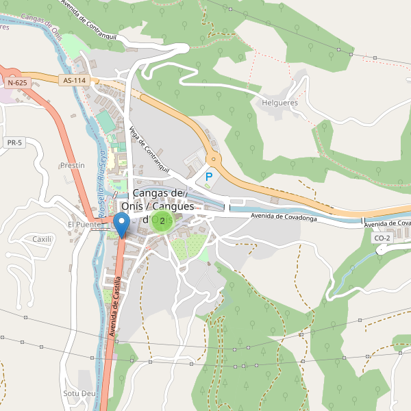 Mapa de taxi en Cangas de Onís Thumbnail