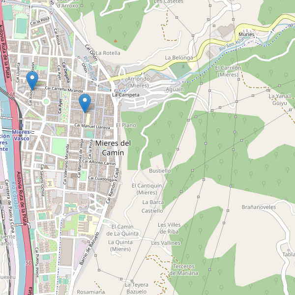 Mapa de telefonos en Mieres del Camín Thumbnail