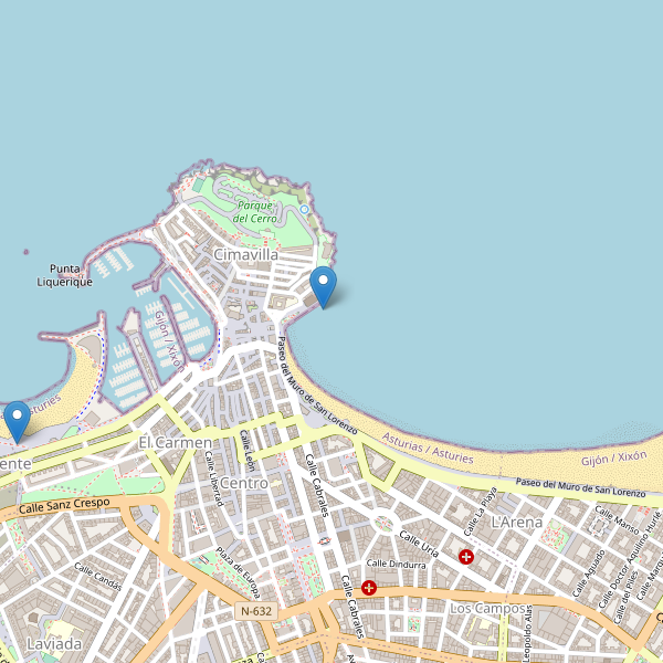 Mapa de vistas en Gijón Thumbnail