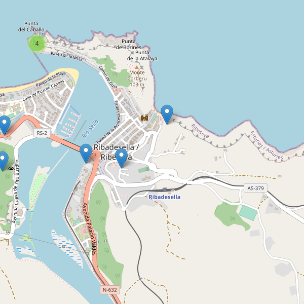 Mapa de vistas en Ribadesella Thumbnail