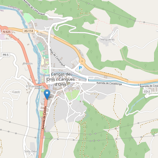 Mapa de zapatos en Cangas de Onís Thumbnail