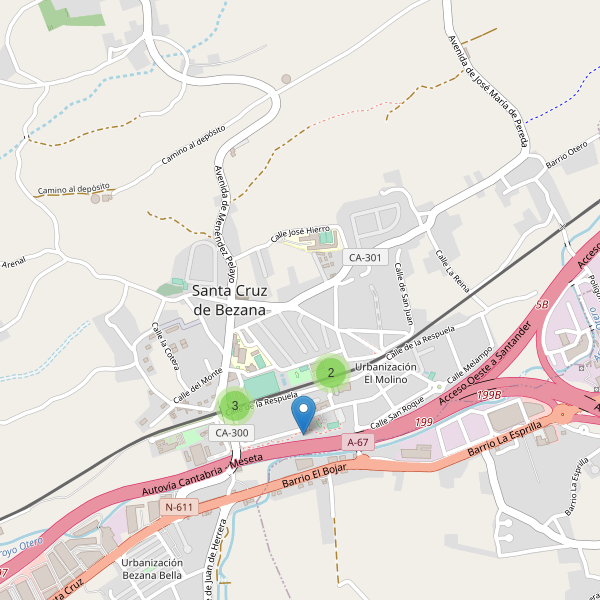 Mapa de aparcamientos-bicicletas en Santa Cruz de Bezana Thumbnail